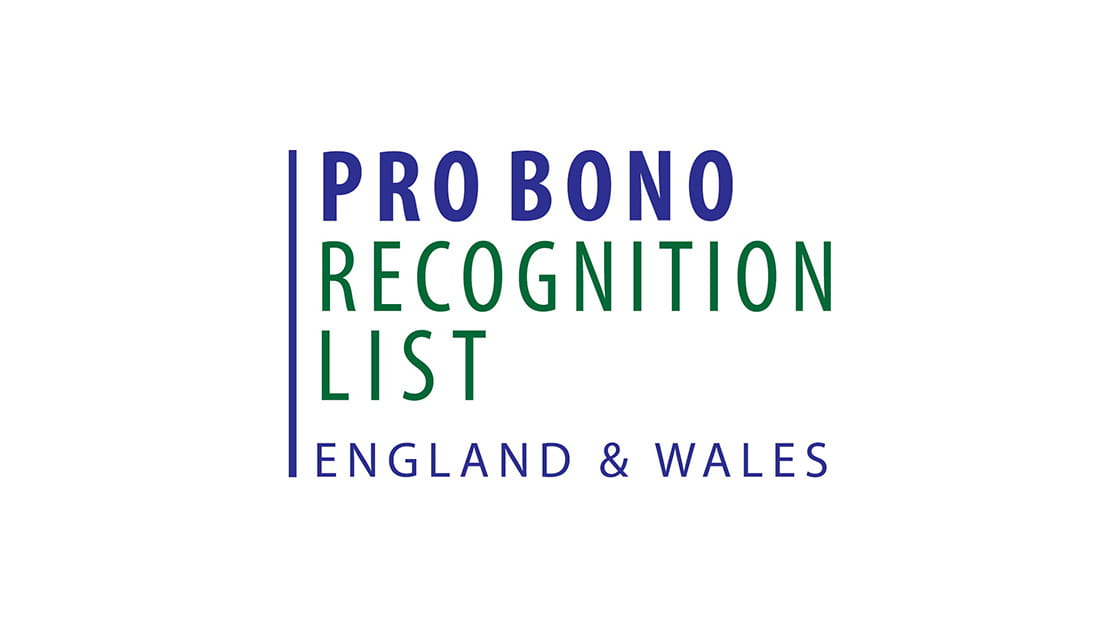 Pro Bono Recognition List | The Law Society